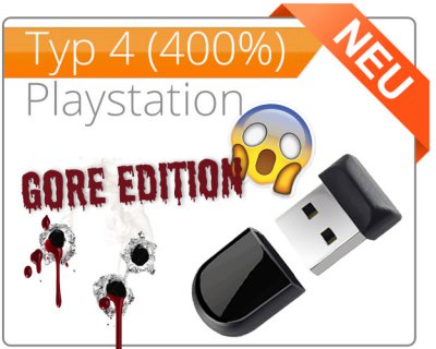 Typ 4 (Gore Edition) für Playstation 4 (old, Slim, Pro) - Aimbot für Destiny, Call of Duty, Fortnite, Battlefiled, The Division uvm.